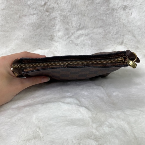 Louis Vuitton Trousse Pochette Brown Canvas Clutch Bag Authentic - Picture 14 of 16
